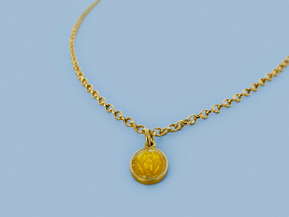 
            
                Load image into Gallery viewer, Gold Miraculous Medal Yellow
            
        