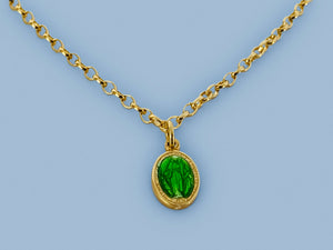 Miraculous Medal Necklace Green