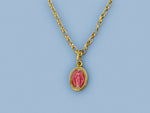 Miraculous Medal Necklace Pink