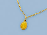 Miraculous Medal Necklace Yellow