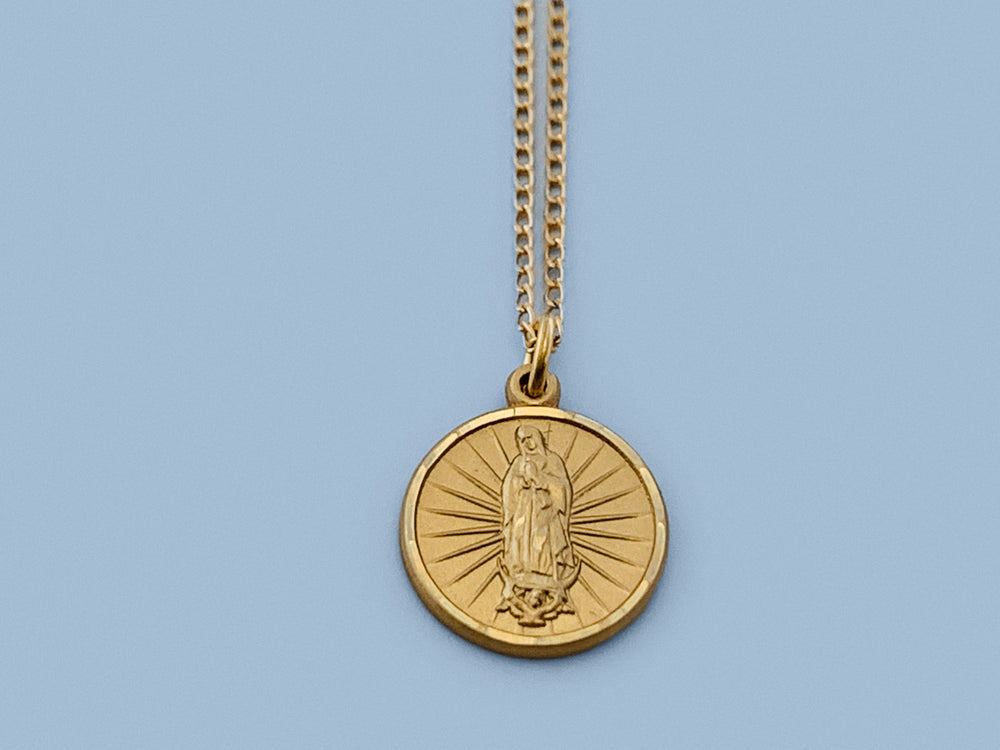 Lady Of Guadalupe Necklace Gold 2024 | favors.com