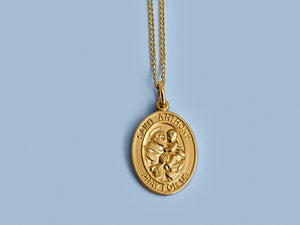 Patron Saint Necklace in Gold