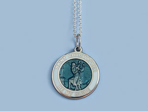 Saint Christopher Necklace in Sterling Silver
