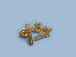 crucifix earrings gold