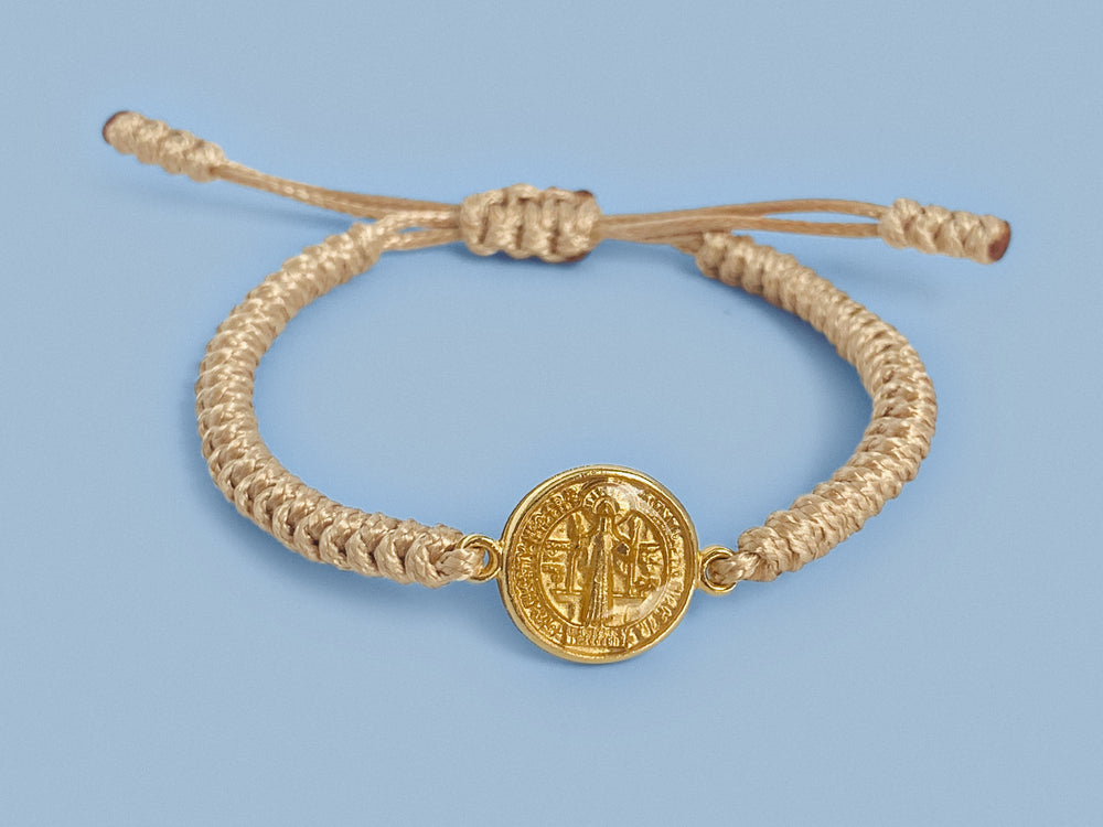Gemstone St. Benedict Medals Bracelet - 6/pk